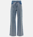Giuseppe di Morabito Embellished high-rise wide-leg jeans