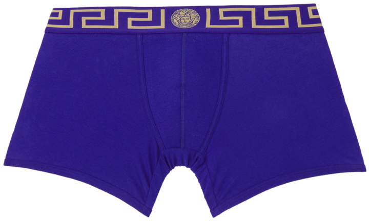 Photo: Versace Underwear Blue Greca Boxers