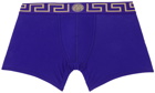 Versace Underwear Blue Greca Boxers