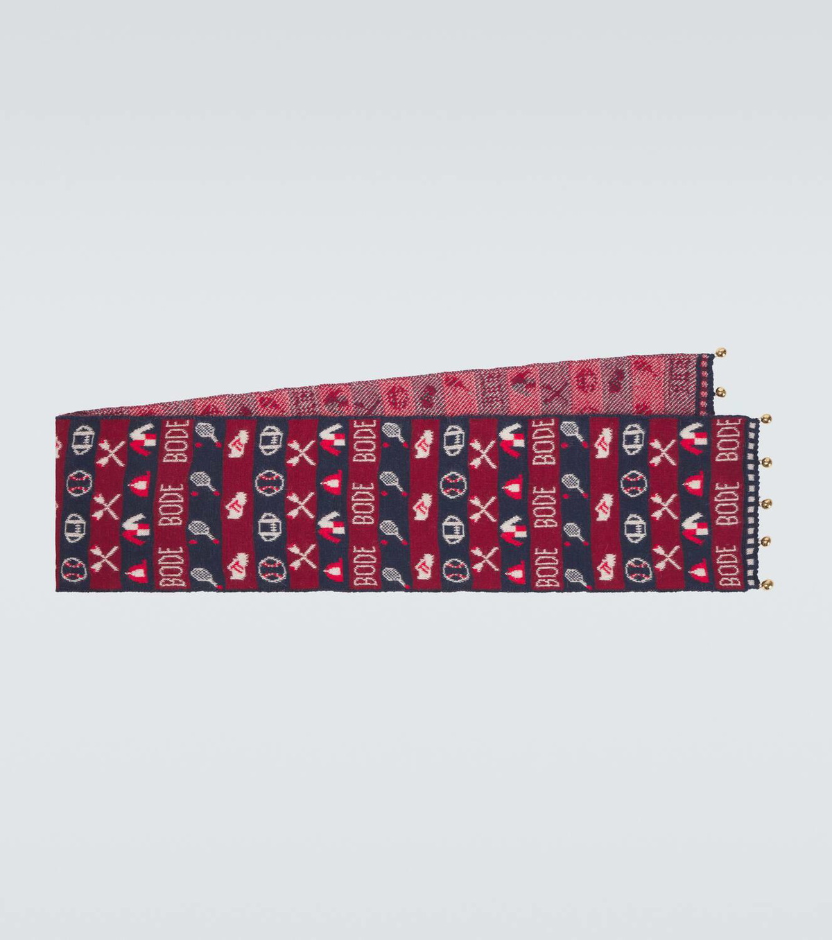 Bode Sporting alpaca jacquard scarf Bode