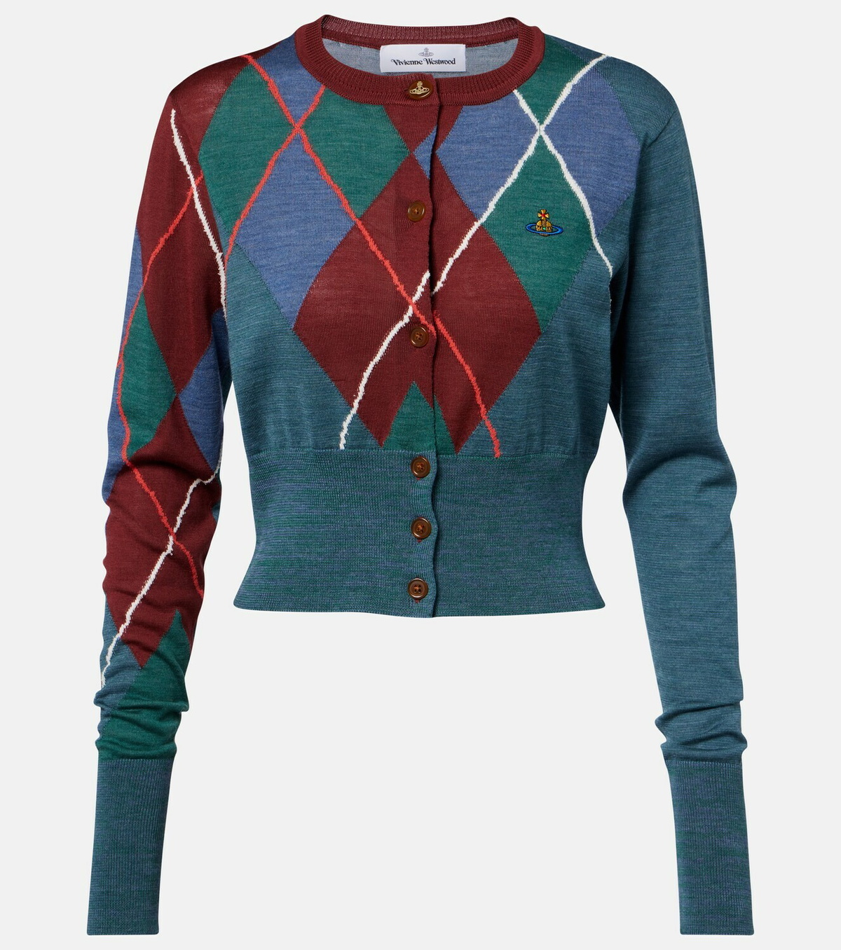 Vivienne Westwood Argyle wool and cotton cardigan