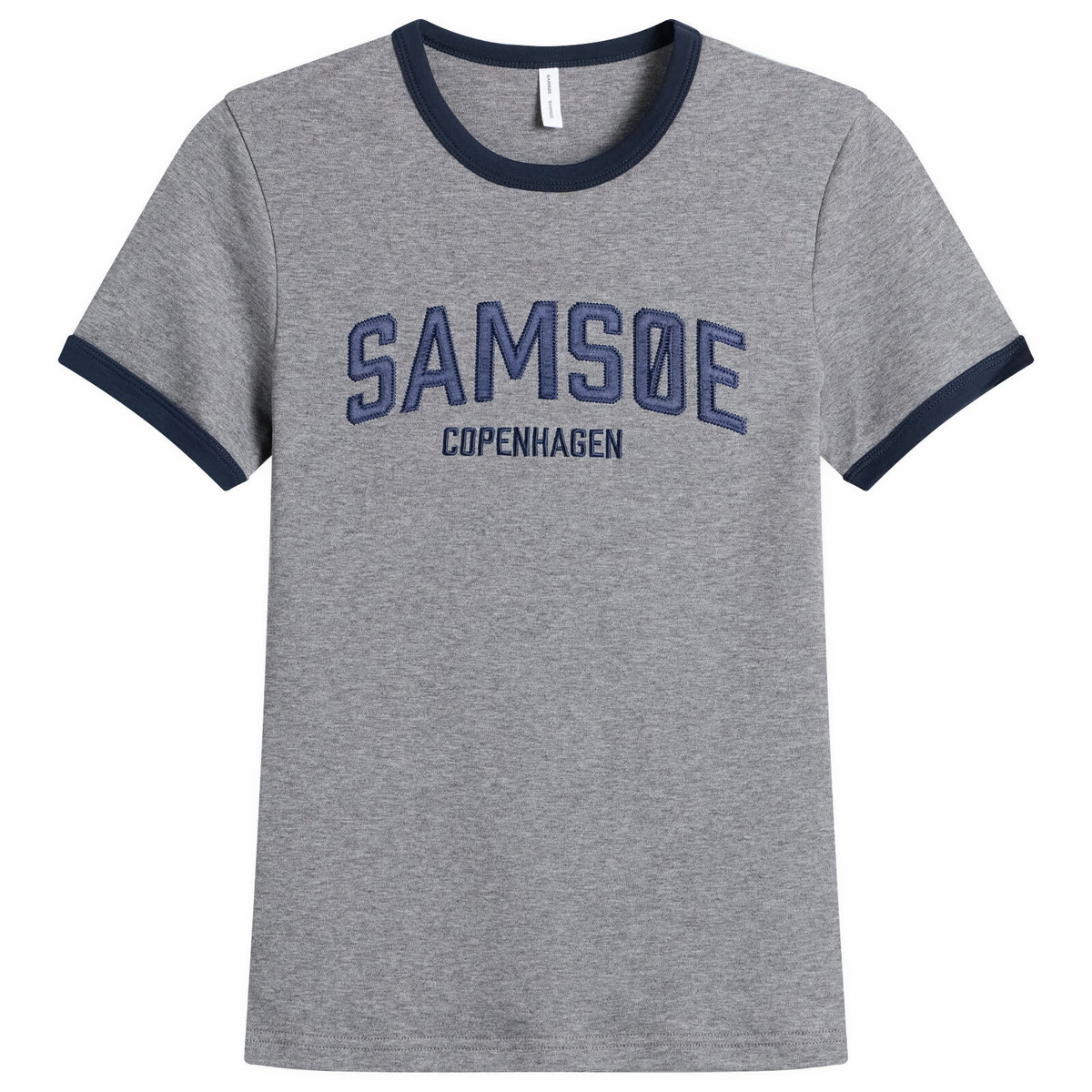 Samsøe Samsøe Women's Sabond T-Shirt in Mid Grey Melange