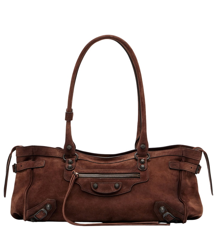 Photo: Balenciaga Le City East-West Small suede shoulder bag