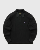Needles L/S Polo Shirt   Cotton Pique Black Polos
