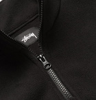 Stüssy - Logo-Embroidered Fleece Half-Zip Sweatshirt - Black