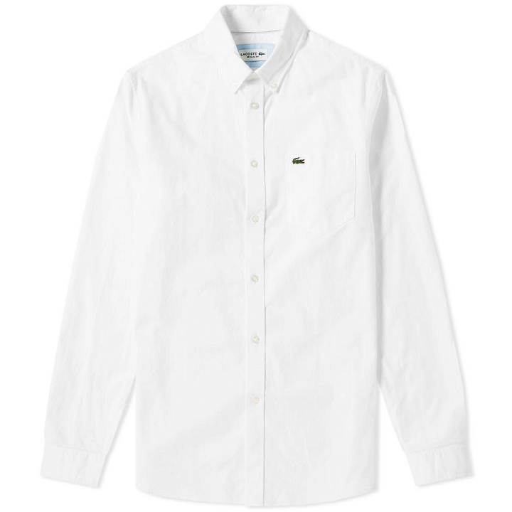 Photo: Lacoste Button Down Oxford Shirt White