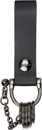 YOHJI YAMAMOTO Black Leather Keychain