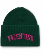 Valentino - Valentino Garavani Logo-Embroidered Virgin Wool Beanie