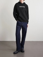 Burberry - Logo-Print Cotton-Jersey Hoodie - Black
