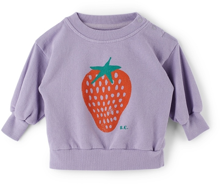 Photo: Bobo Choses Baby Purple Strawberry All-Over Sweatshirt