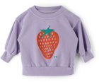 Bobo Choses Baby Purple Strawberry All-Over Sweatshirt