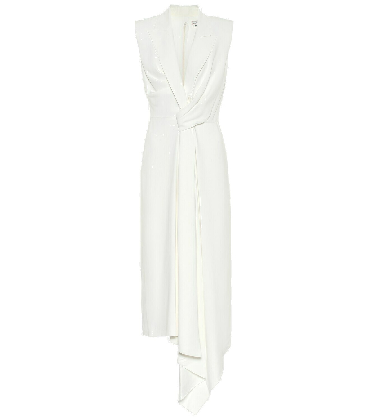 alexander mcqueen tailored crepe midi dress Alexander McQueen Black Crepe Midi Dress XS Alexander McQueen