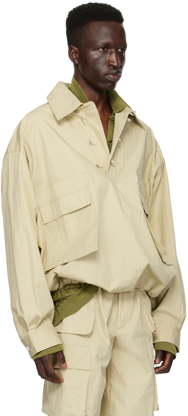 Bonsai Beige Hook-Eye Jacket