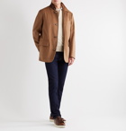 Loro Piana - Roadster Suede-Trimmed Cashmere Jacket - Brown