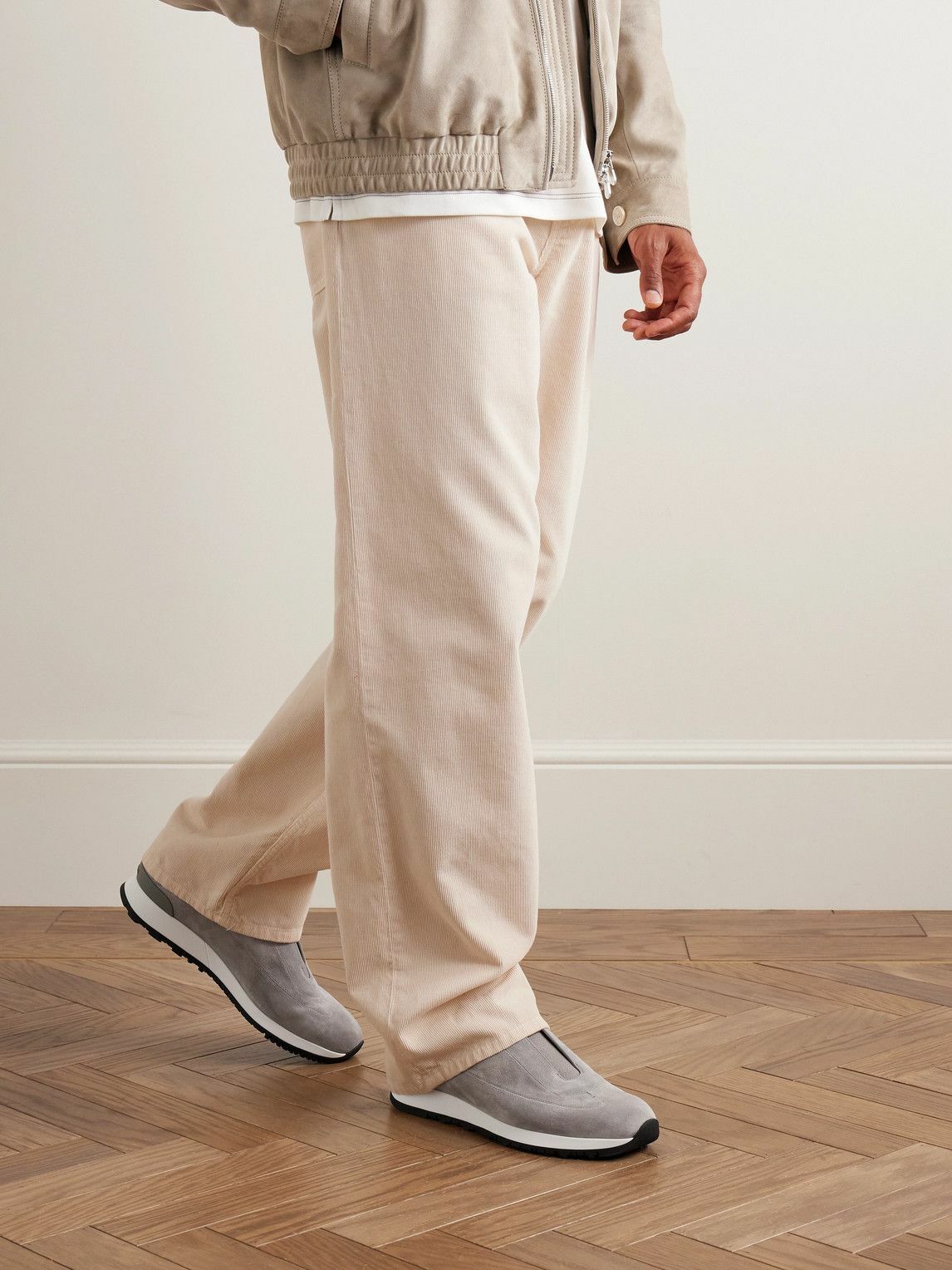 John Lobb - Lift Suede Slip-On Sneakers - Gray