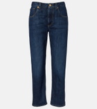 Brunello Cucinelli Cropped straight jeans