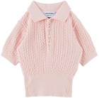 Thom Browne Kids Pink Button Polo