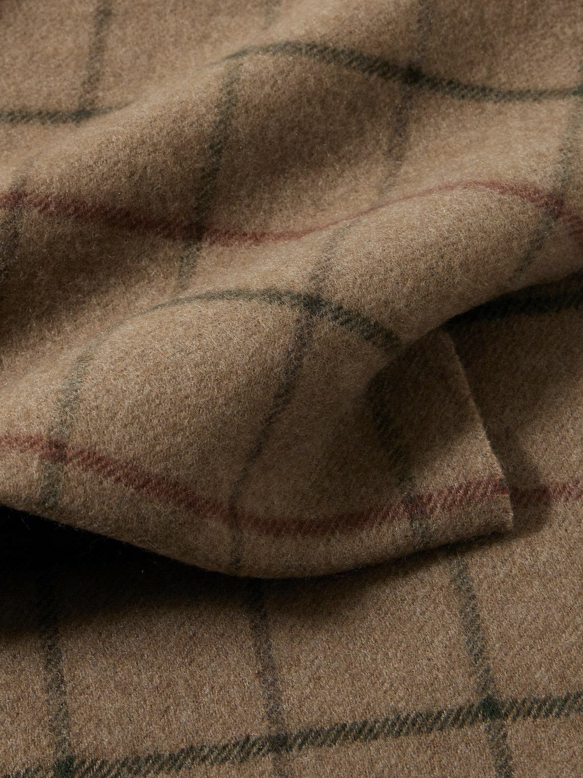 Loro Piana - Double Belt Fringed Checked Cashmere Scarf