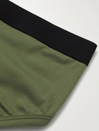 TOM FORD - Stretch-Cotton Briefs - Green