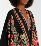 La DoubleJ Soul printed wool and silk poncho