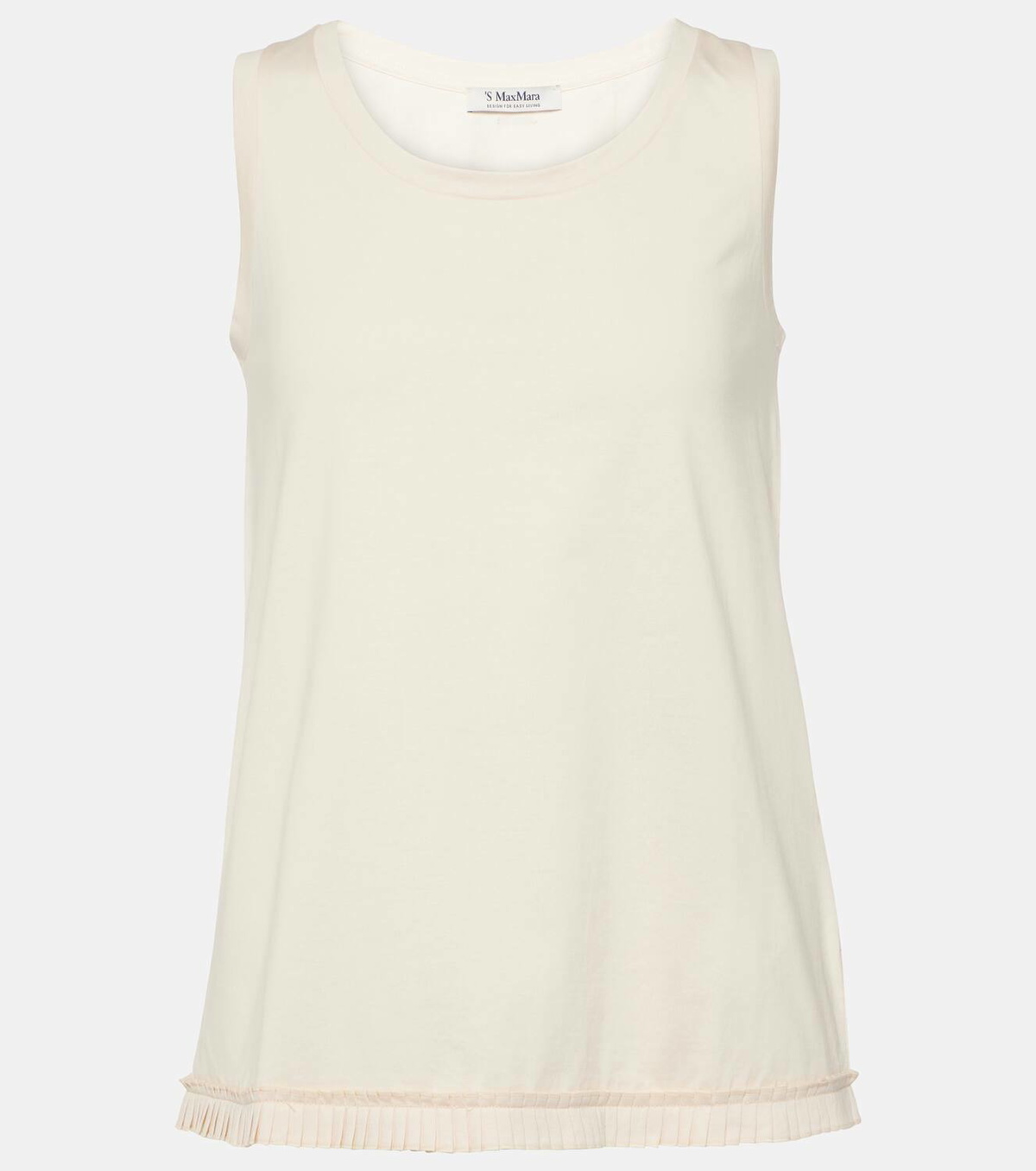 'S Max Mara Ruffled cotton jersey tank top