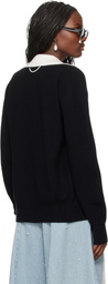 KIMHĒKIM Black & Off-White Bicolor Polo Cardigan