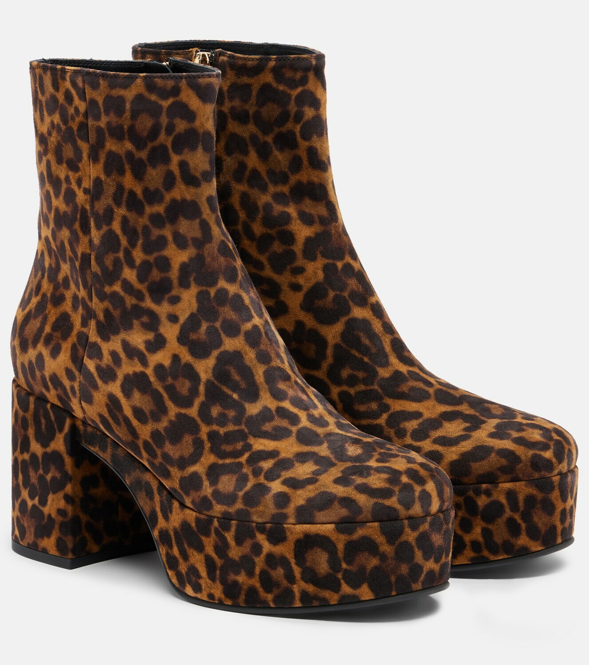 Gianvito Rossi Sally leopard-print suede ankle boots