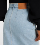 Nina Ricci Draped denim midi skirt