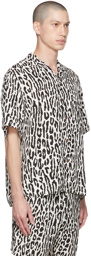 WACKO MARIA Black & White Leopard Shirt