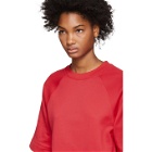 Tibi Red Short Sleeve Sweatshirt