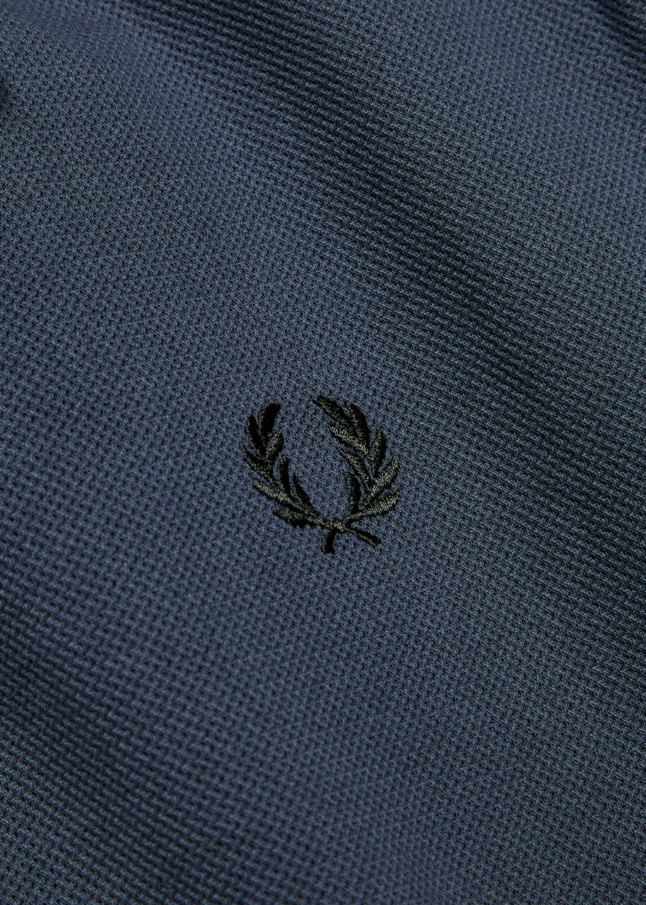 Fred Perry Logo-embroidered Piqué Cotton Shirt Navy
