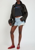 Alexanderwang.t Underwear-effect Denim Shorts Indigo