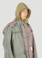 Triple Combined Military Coat in Multicolour