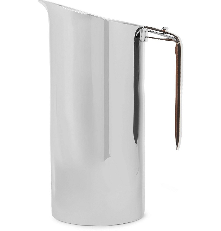 Photo: Ralph Lauren Home - Wyatt Stainless Steel and Leather Pitcher - Silver