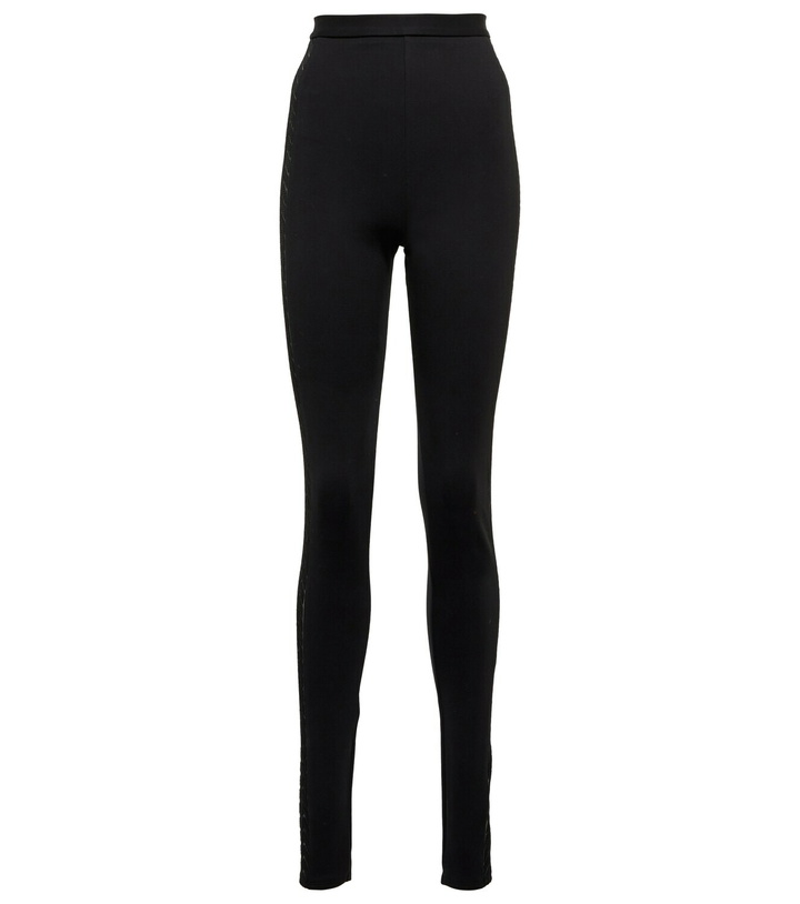 Photo: David Koma Mesh-paneled leggings