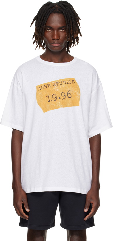 Photo: Acne Studios White Logo T-shirt