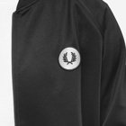 Fred Perry Men's Reflective Bomber Neck Track Jacket in Black