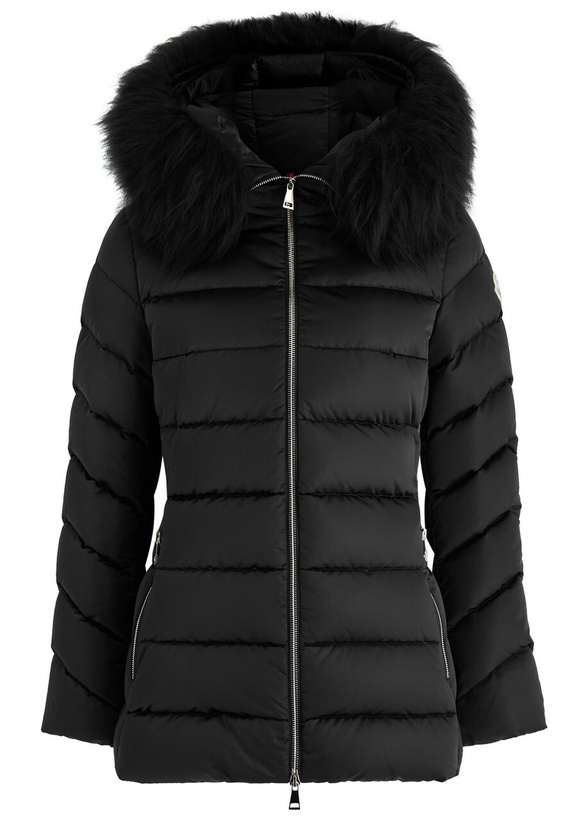 Photo: Moncler Cupidone Hooded Belted Shell Jacket Black