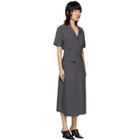 Eftychia Grey Front Slit Dress
