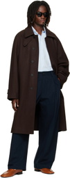 Studio Nicholson Brown Cabo Wool Coat