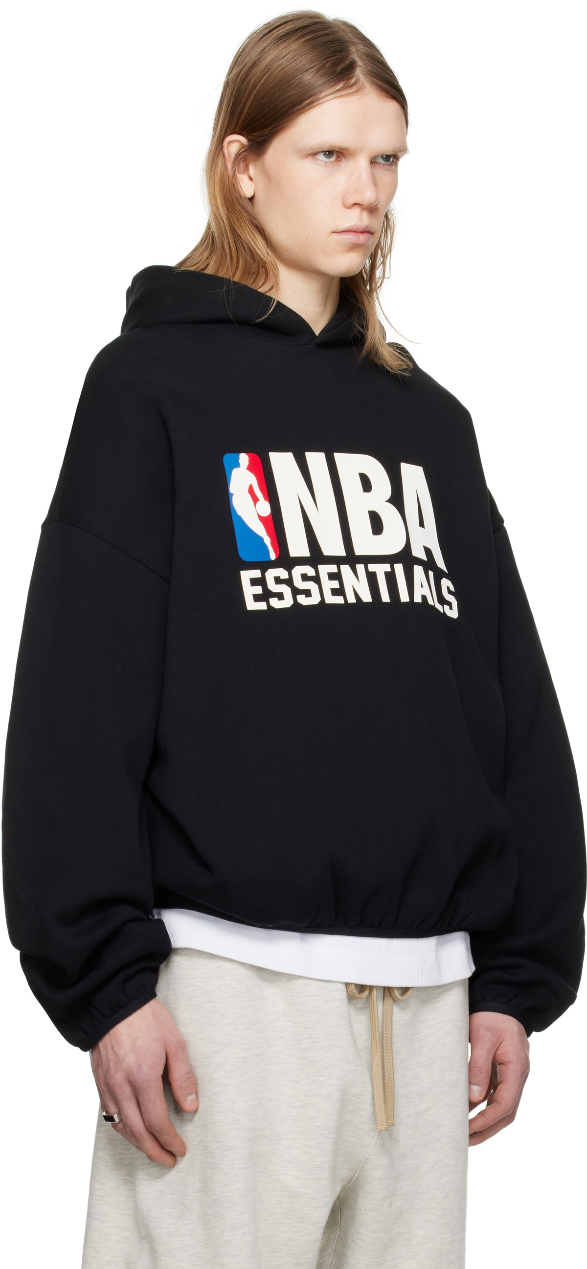Fear of God ESSENTIALS Black NBA Pull Over Hoodie Fear Of God