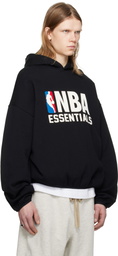 Fear of God ESSENTIALS Black NBA Pull Over Hoodie