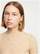 MARINE SERRE - Regenerated Button Moon Earrings