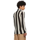 Sunnei Black and White Cashmere Zip-Up Sweater