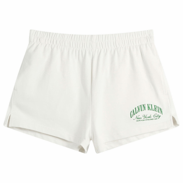 Photo: Calvin Klein Women's Logo Cotton Jerset Short in Tofu
