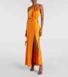 The Sei Asymmetric silk satin gown