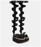 Sacai - Lace-up leather sandals