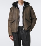 Our Legacy Hooded shearling-lined leather jacket