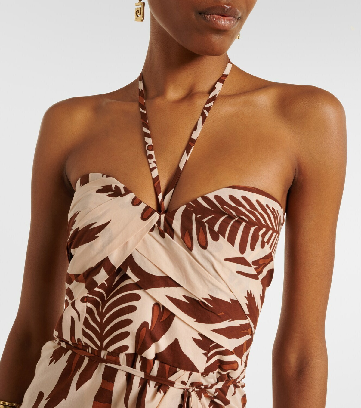 Poupette St Barth Collina printed cotton midi dress