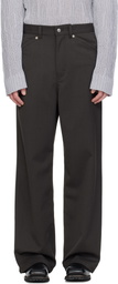 HOPE Brown Loose-Fit Stellar Trousers